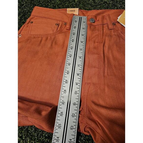 LEVI'S 501 Jeans NWT Button Fly Shrink to Fit Pink Coral Straight Mens 34 x 30 - Picture 7 of 9